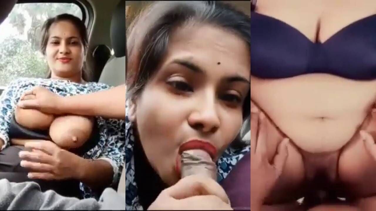 Sexy desi girlfriend sucks bf's dick inside car and fucks in Oyo