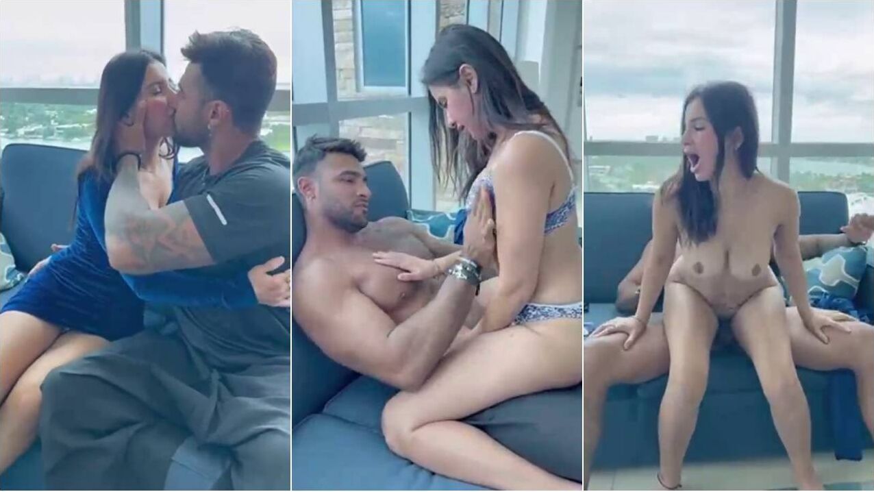 Hot Punjabi model Meeti Kalher hot sex on couch with Italian BF
