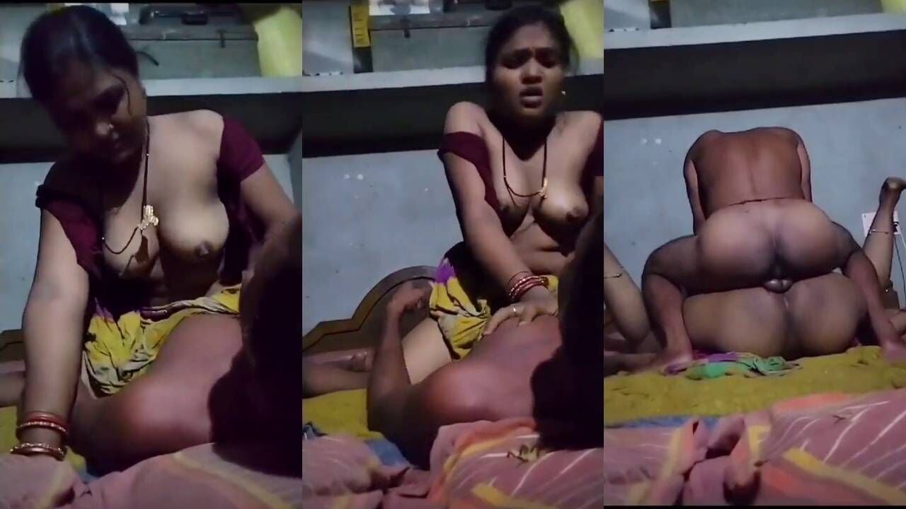 Horny desi village couple enjoying raw, real sex at night